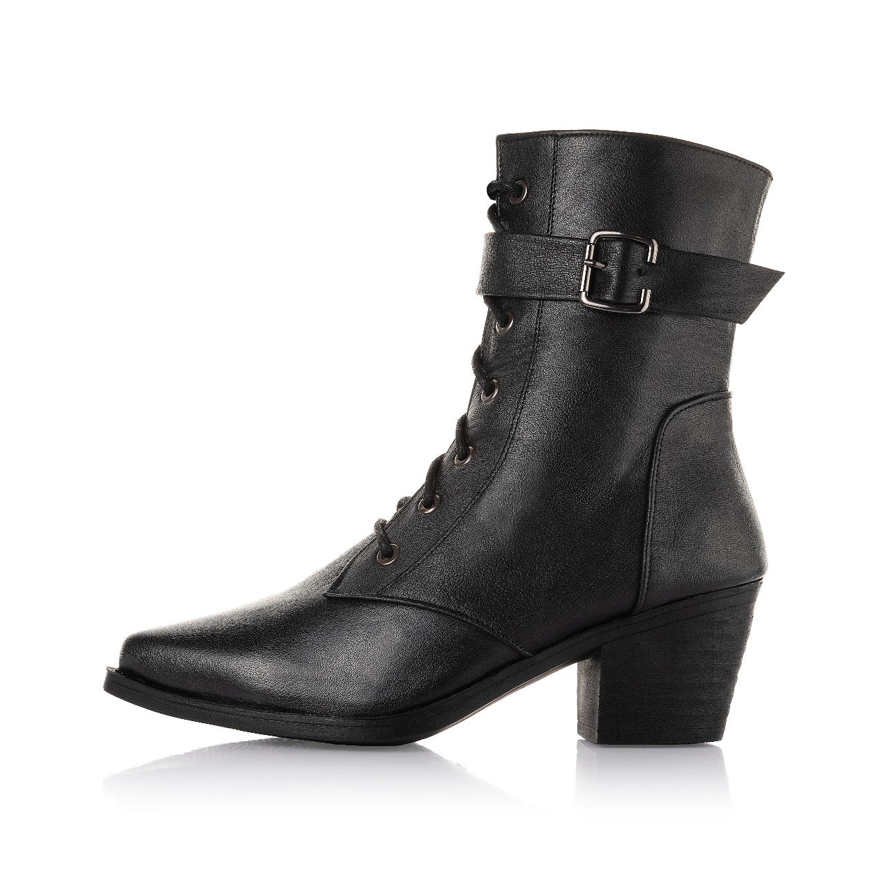 Buckle & Lace Boots
