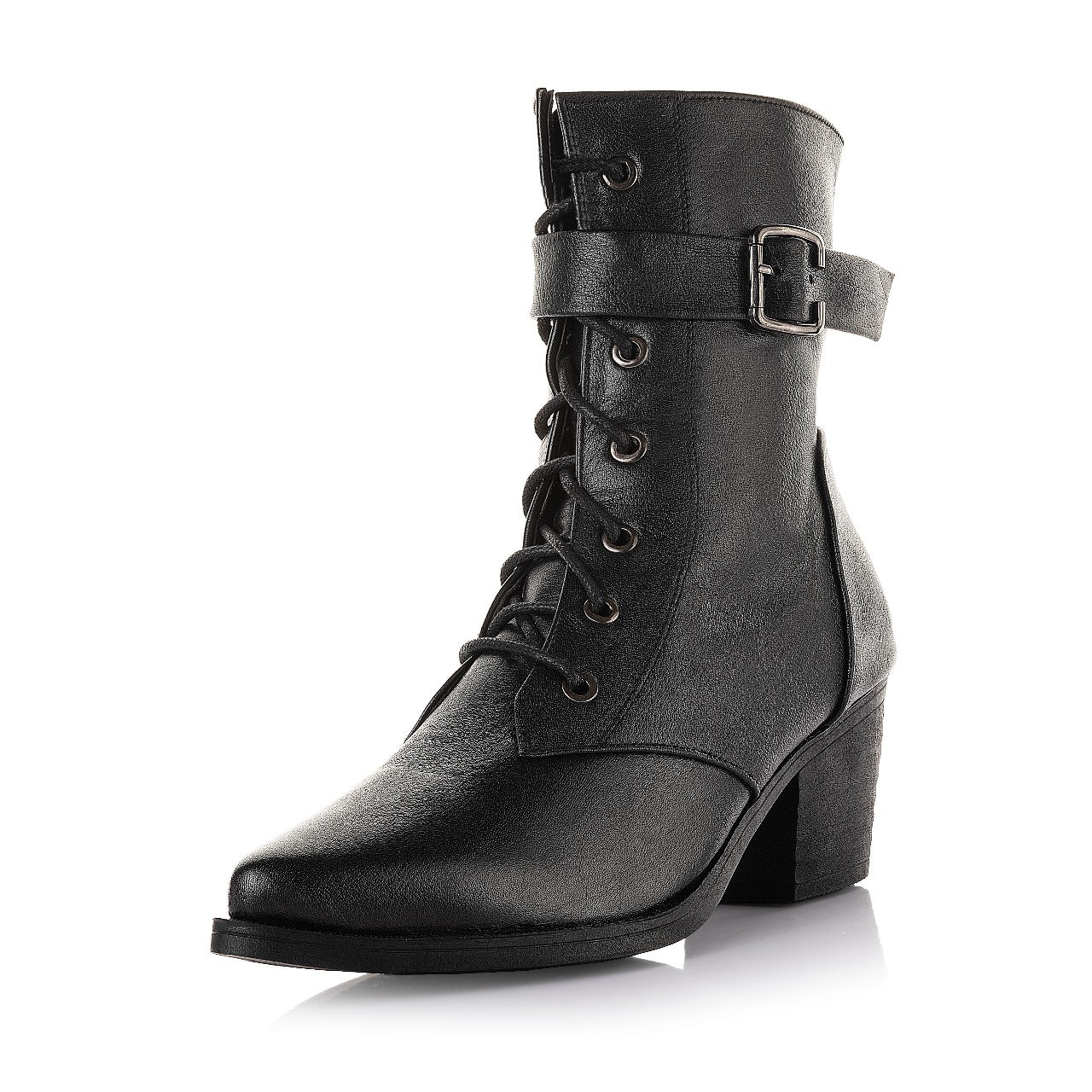 Buckle & Lace Boots