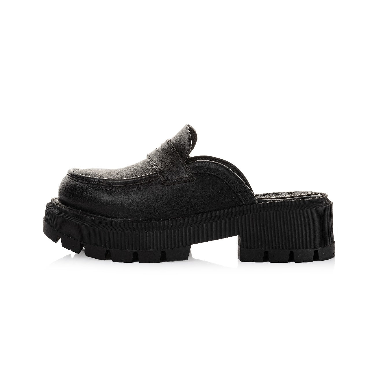 Chunky Leather Mule Loafer