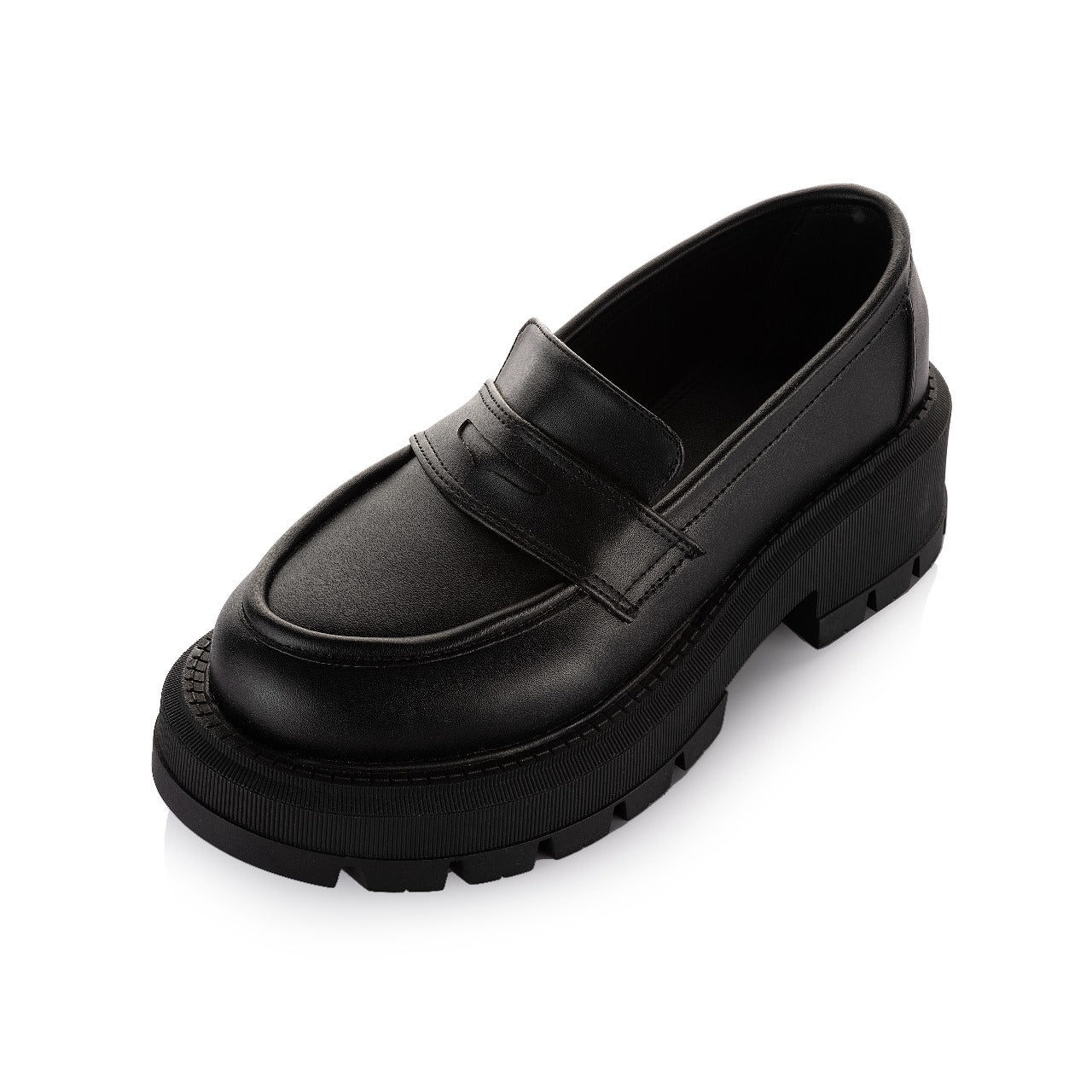 Bordeaux Leather Platform Loafer