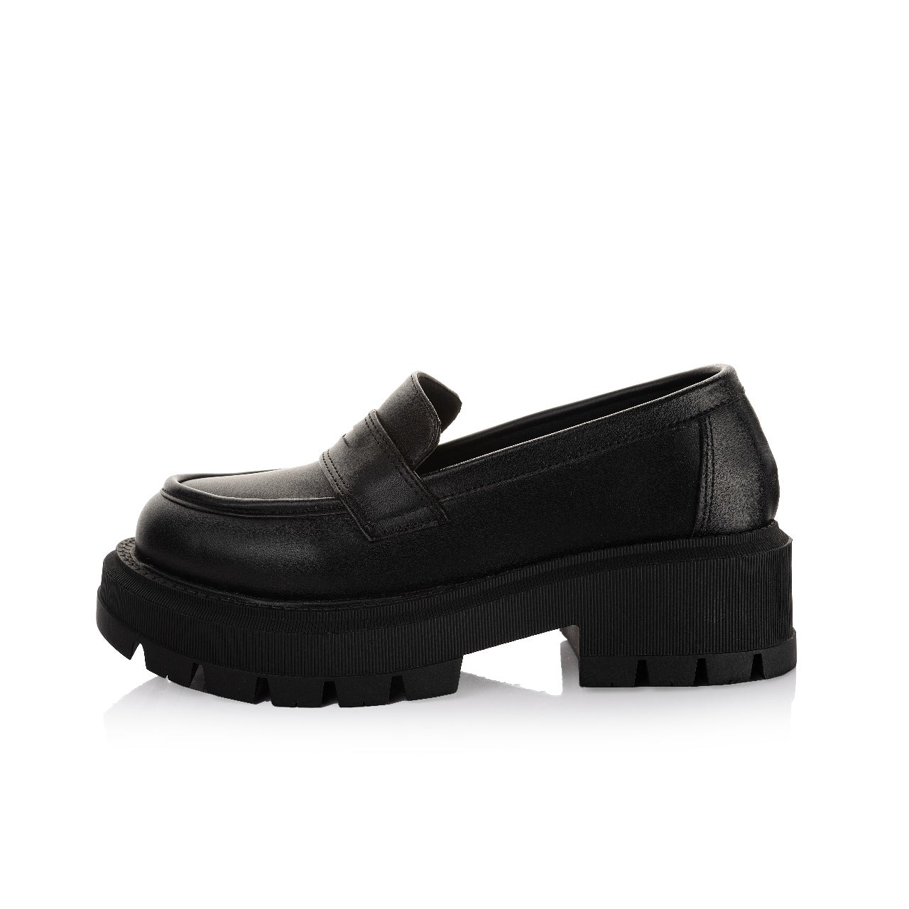 Bordeaux Leather Platform Loafer