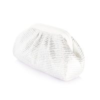 Gathered Tweed Clutch