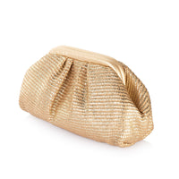 Gathered Tweed Clutch
