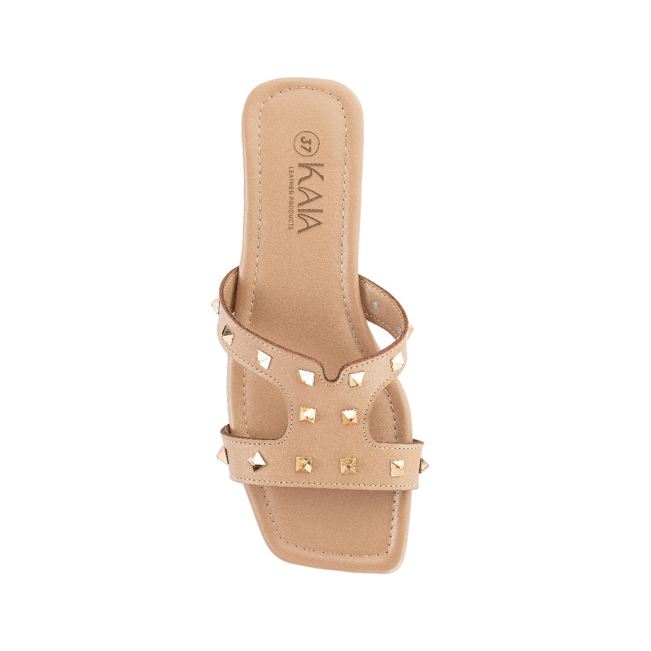 Studded T-Strap Slippers