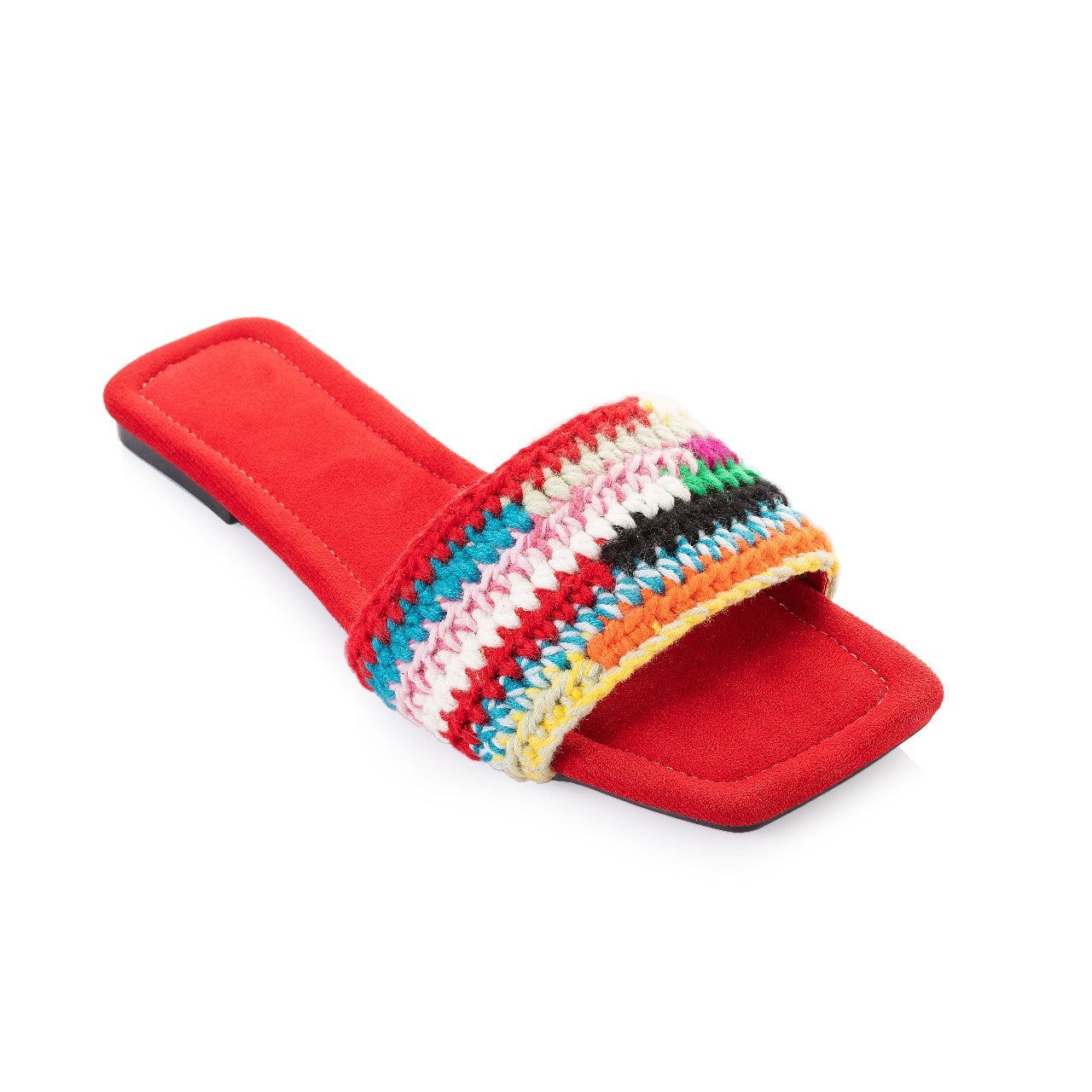 Vibrant Crochet Slides
