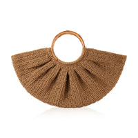 Half-Circle Straw Bag