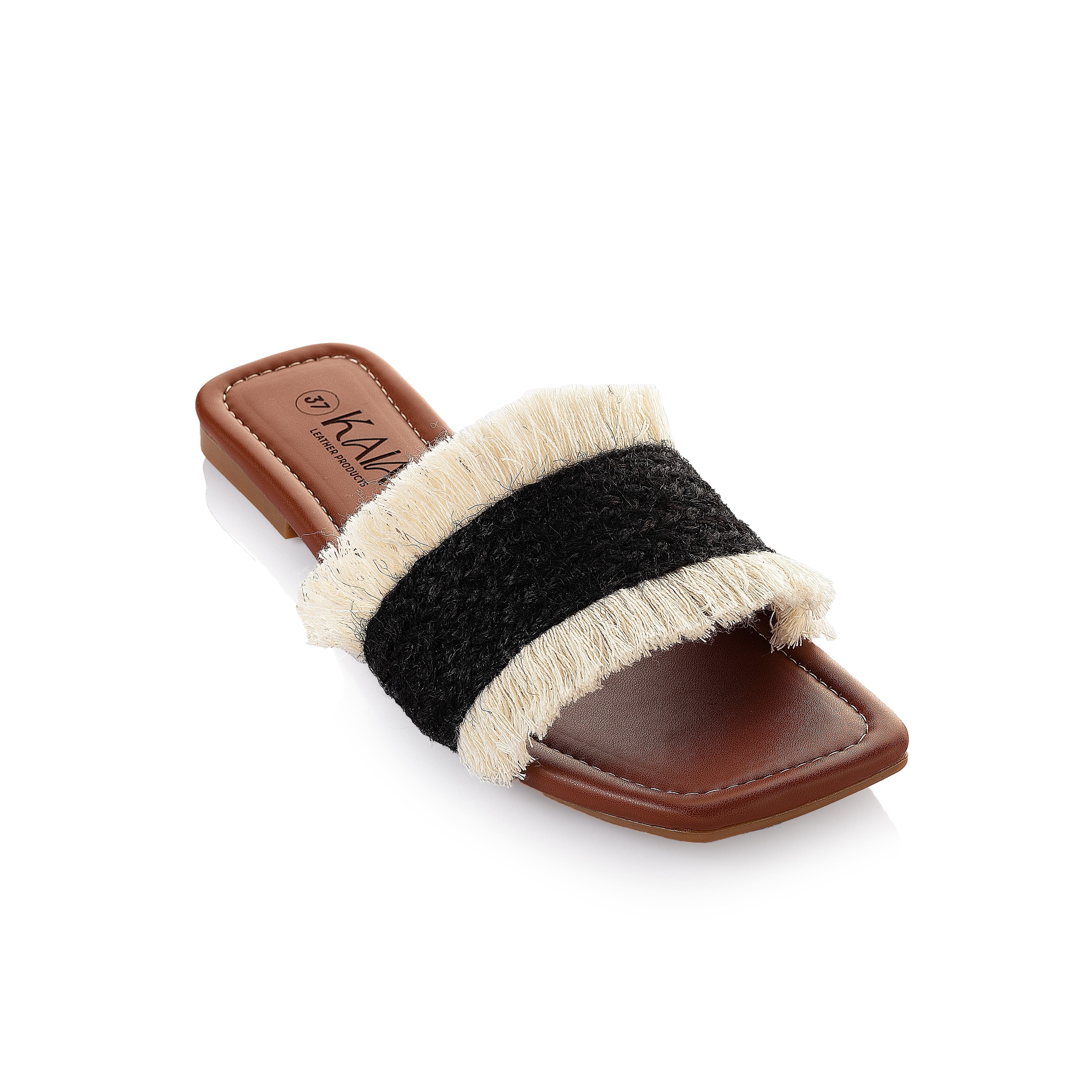 Ruffled Two-Toned Slipper