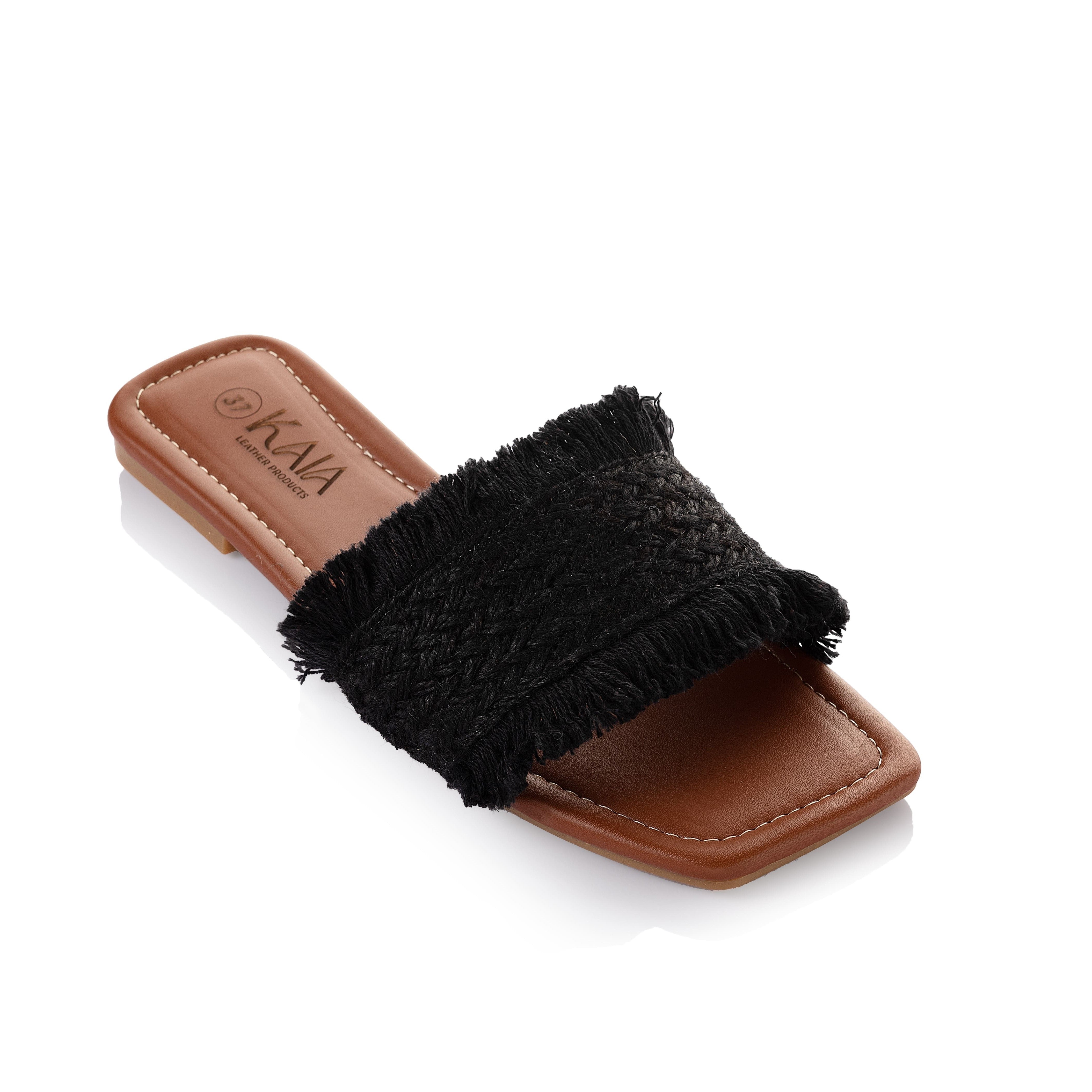 Ruffled Two-Toned Slipper