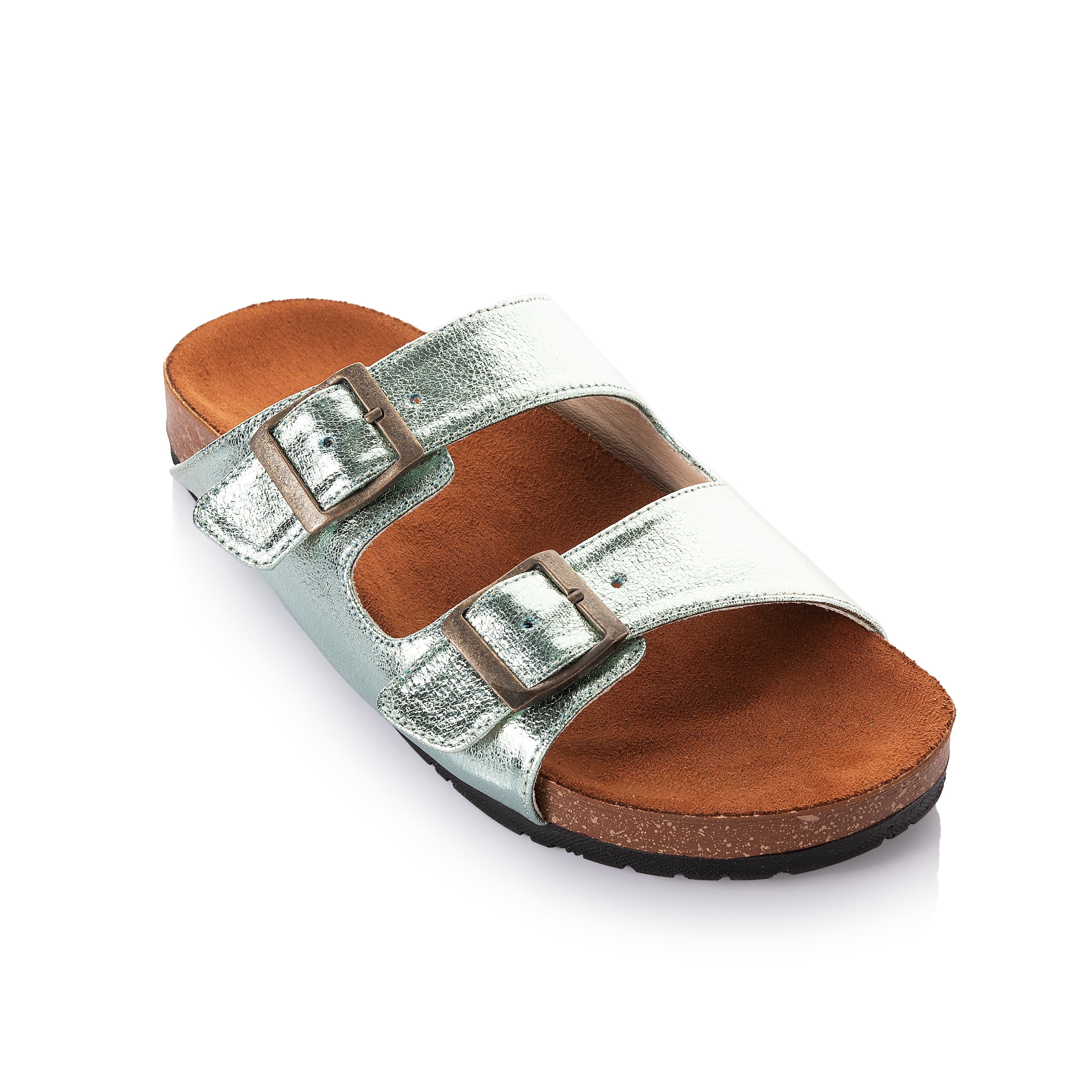 Metallic Belted Slides