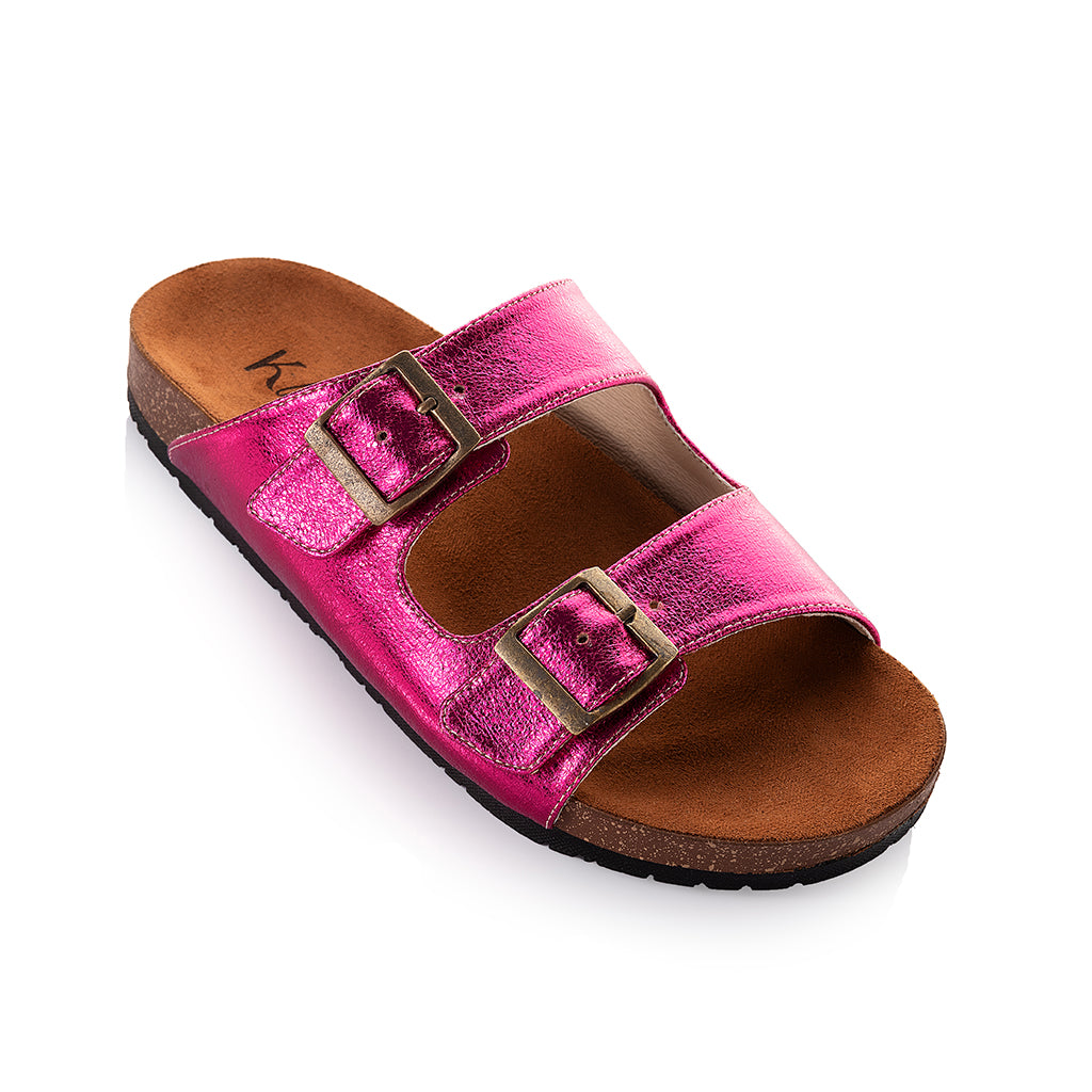 Metallic Belted Slides