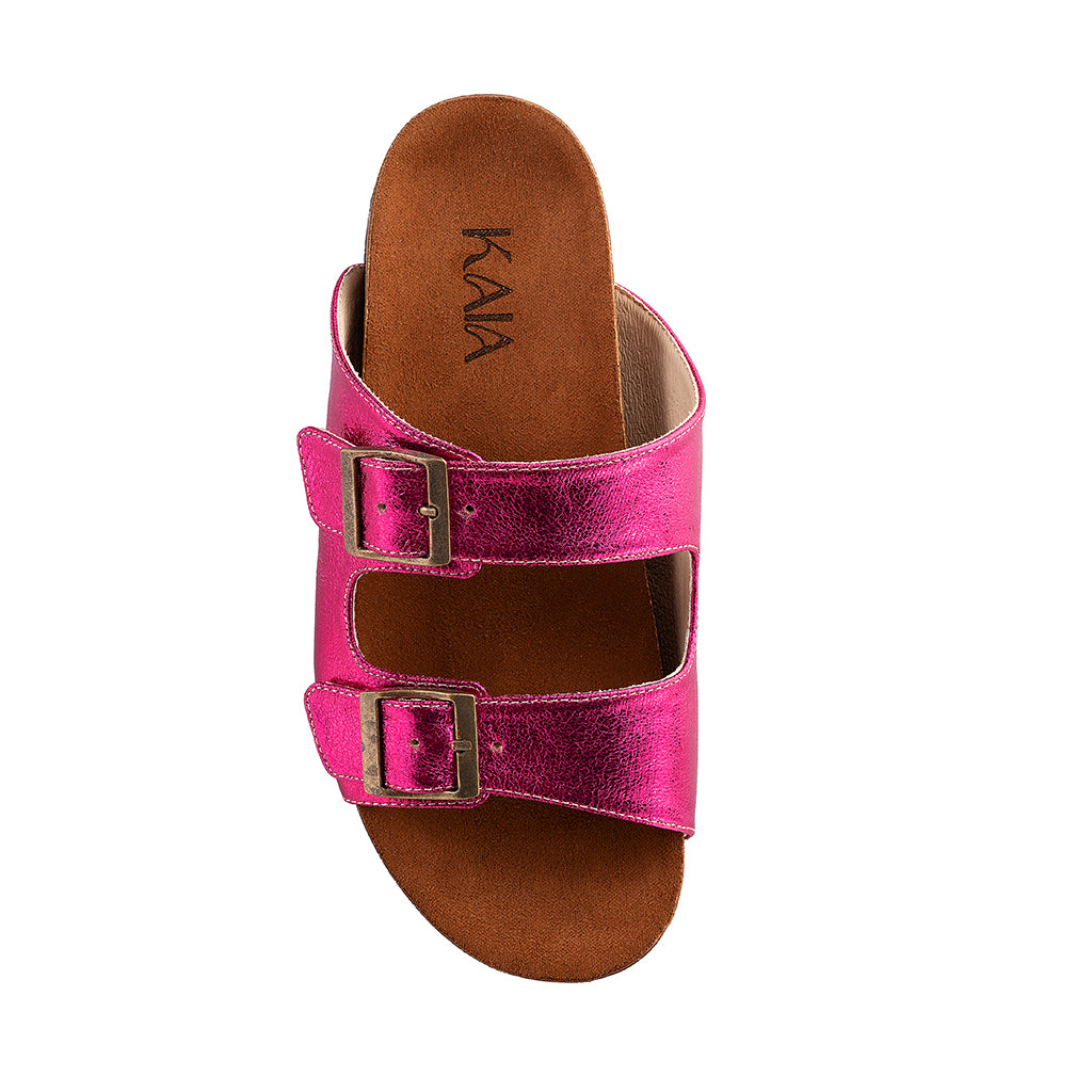 Metallic Belted Slides