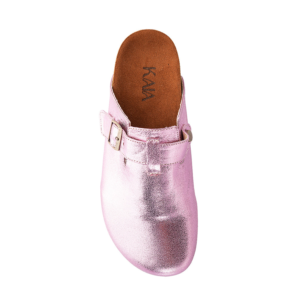 Metallic Belted Clogs