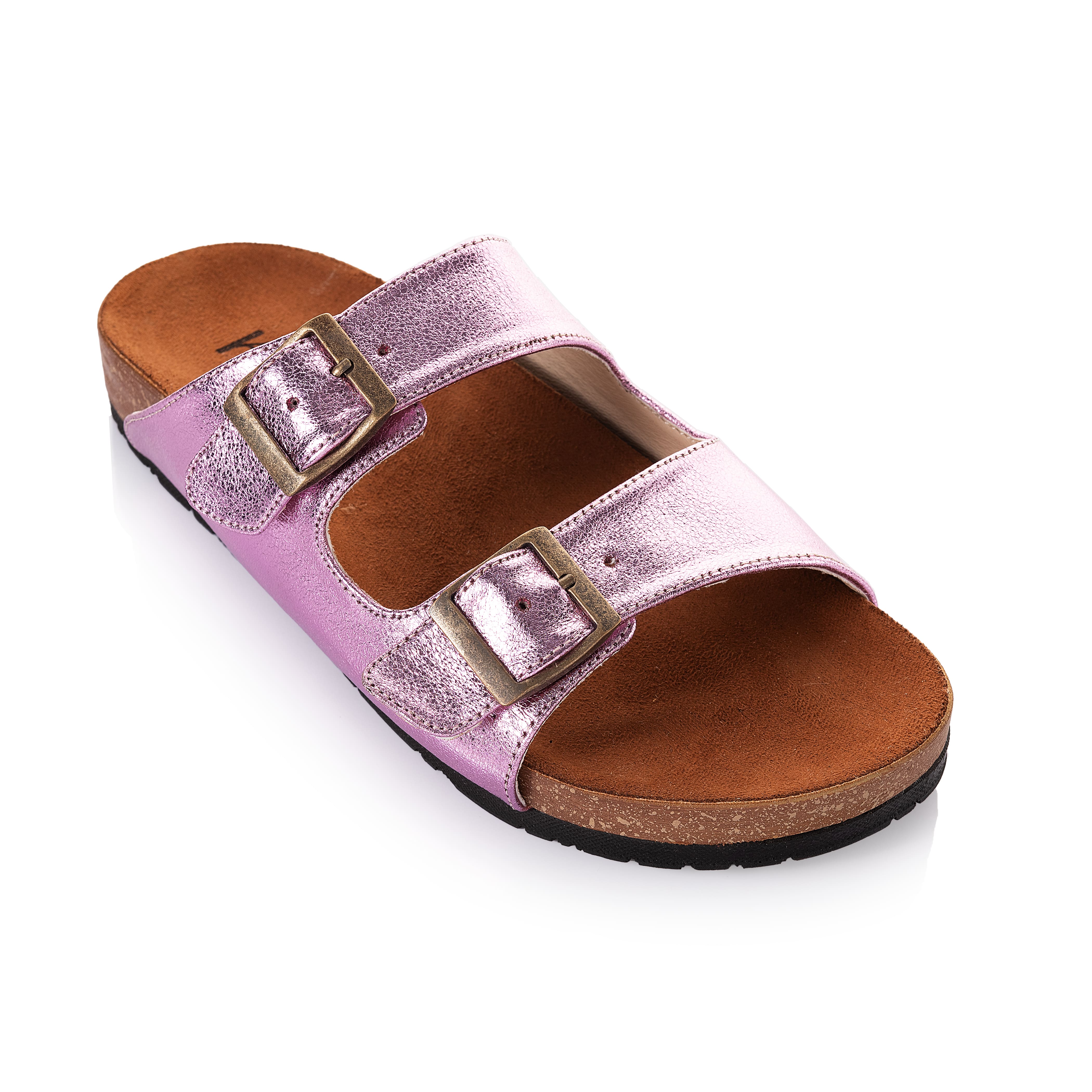 Metallic Belted Slides