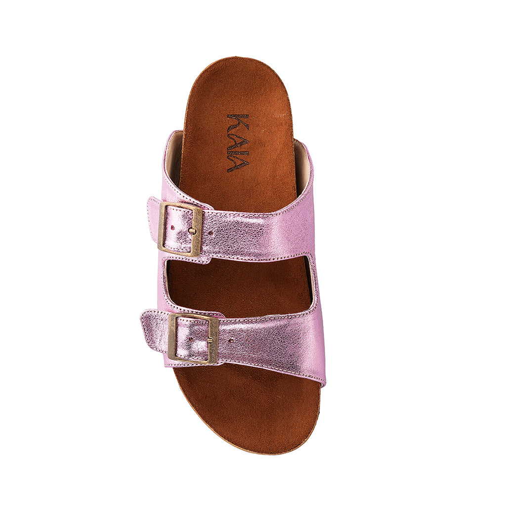 Metallic Belted Slides