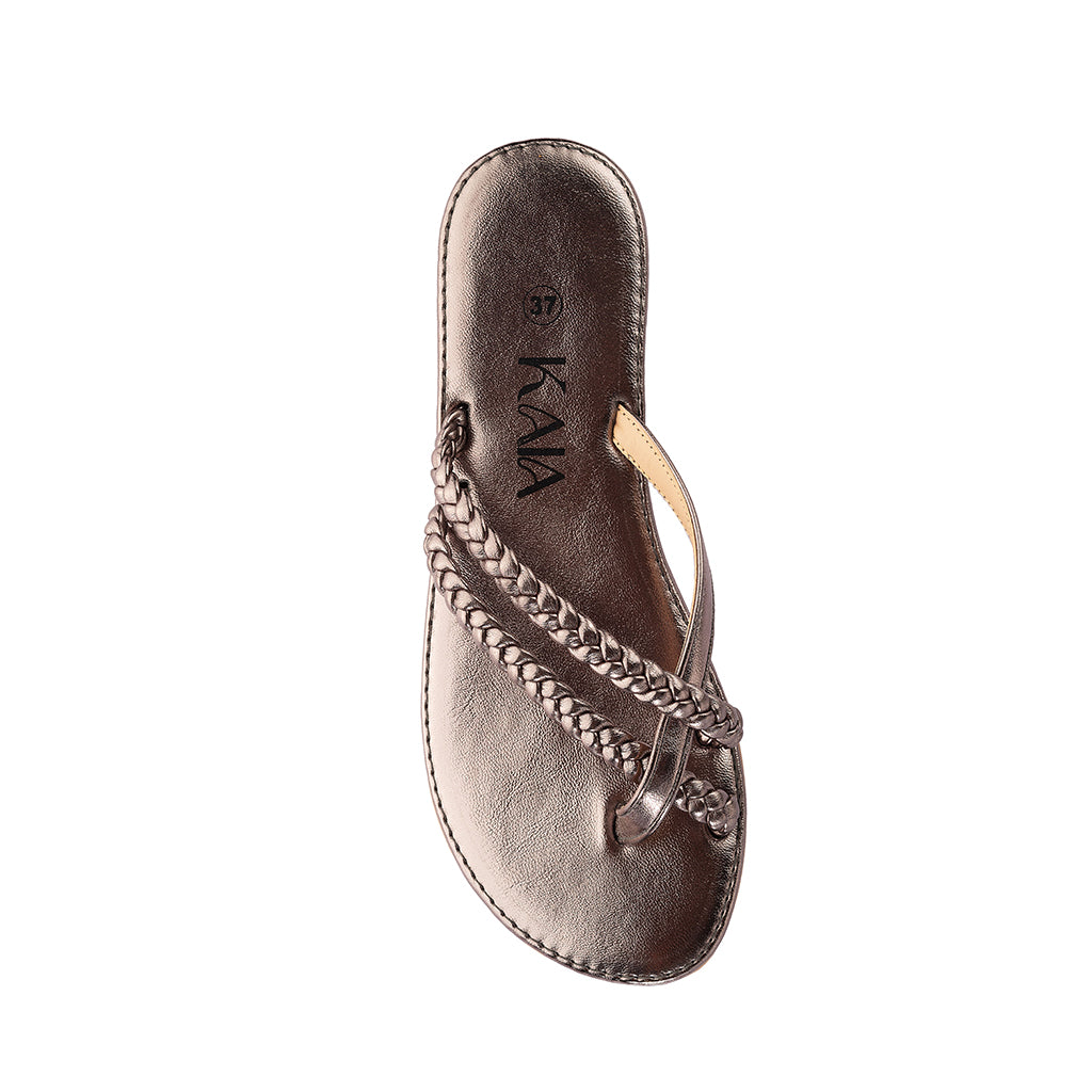 Leather Double Toe Slipper